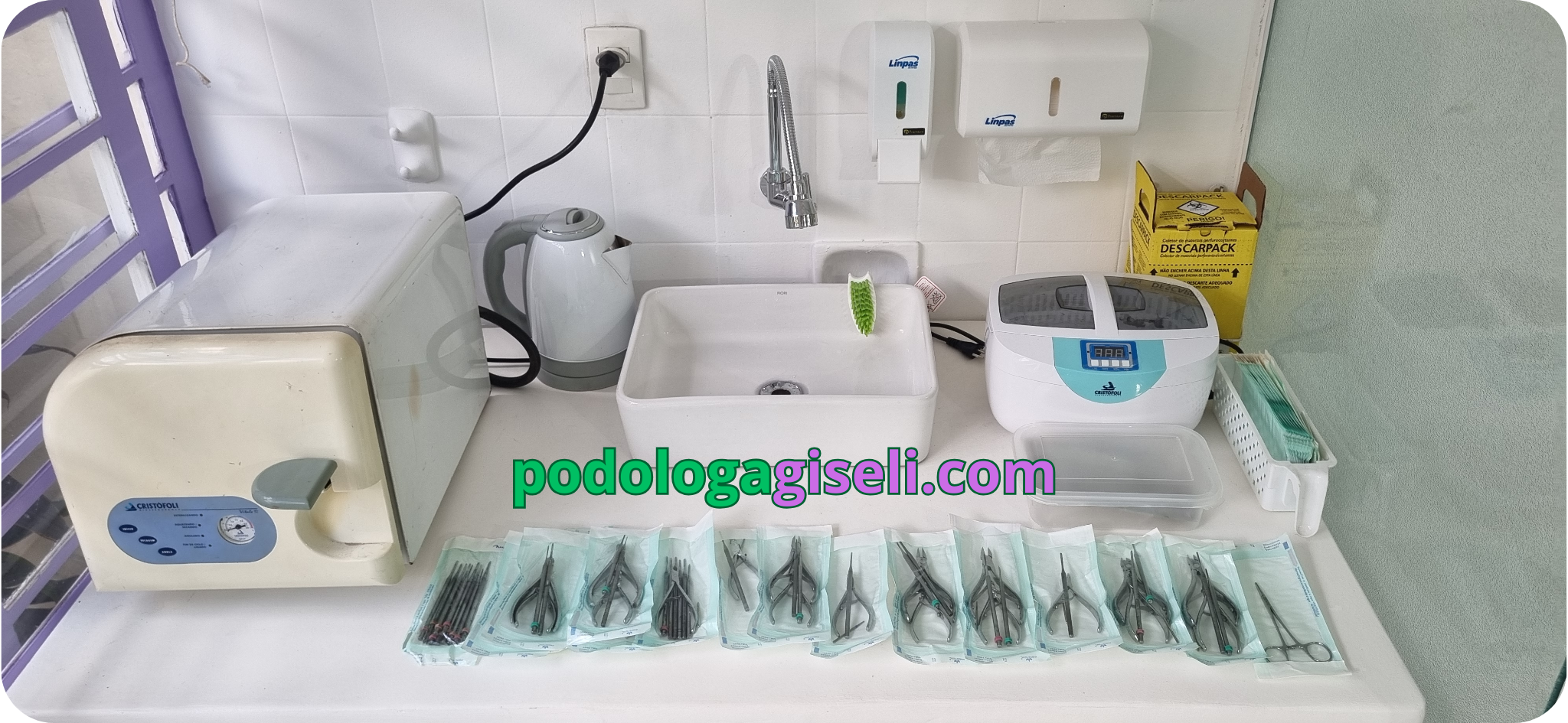 esterilização de materiais não descartáveis